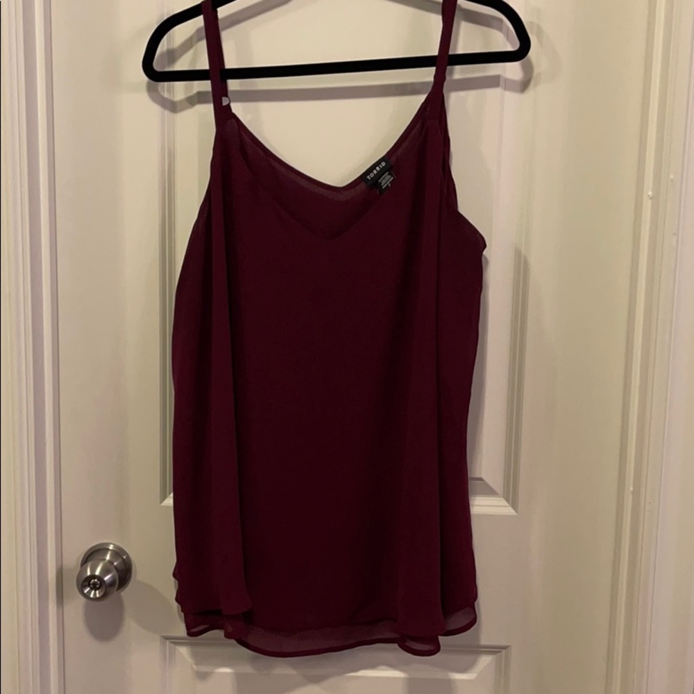 Torrid Maroon Tank with adjustable straps